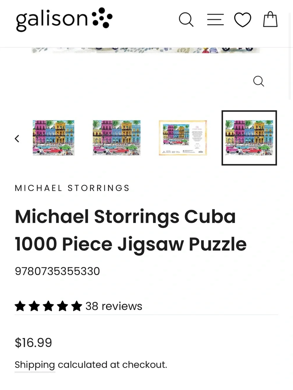 Galison Cuba 1000 Piece Puzzle